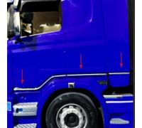 Barra Barbecue Laterale 4 Pezzi Acciaio Inox Per Camion Scania R 2014-2016 De...