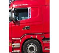 Barra Barbecue Laterale 4 Pezzi Acciaio Inox Per Camion Scania R 2014-2016 De...