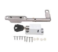 Barra Blocca Porta Antintrusione in Acciaio Inox 12cm, Sbarra Sicurezza per Finestre con Blocco - Design Ventilato con Lame Rotanti, Protezione Antifurto e Antivento