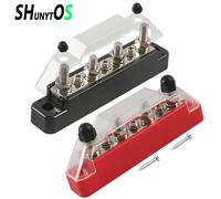 Barra collettrice batteria positiva negativa Blocco di distribuzione alimentazione 12V 4 borchie per morsettiera per auto M6 3 bus terminale M4 per barca camper