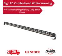 Barra combinata led 104 cm faro bianco arancione avvertimento luce lavoro 1+4...