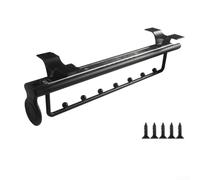 Barra compatta retrattile per armadio, per spazi ristretti, include tutti i fissaggi per l'installazione diretta dall'alto, senza bisogno di attrezzi aggiuntivi (400 mm)