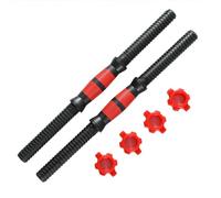 Barra con manubri - Coppia di maniglie ricaricabili da 40 cm, impugnatura filettata per sollevamento , barre per esercizi in acciaio, estremità sicure, set regolabile per allenamento