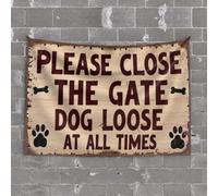 Barra con scritta "Man Cave Keep The Gate Closed for Your Dog", arazzo di sicurezza per esterni, decorazione estetica per la stanza (75 x 100 cm)