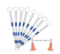 Barra conica retrattile for sicurezza stradale in PVC | Multicolor 1/2/4/5/6/8/10/12/16/20 Pz: Controllo folla for parcheggi edili(A,8pcs)