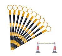 Barra conica retrattile for sicurezza stradale in PVC | Multicolor 1/2/4/5/6/8/10/12/16/20 Pz: Controllo folla for parcheggi edili(H,10pcs)