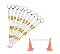Barra conica retrattile for sicurezza stradale in PVC | Multicolor 1/2/4/5/6/8/10/12/16/20 Pz: Controllo folla for parcheggi edili(D,10pcs)