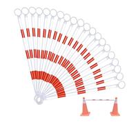 Barra conica retrattile in plastica industriale in PVC | Multicolor 1/2/5/6/8/10/12/16/20 pezzi: Controllo temporaneo della folla nei parcheggi(Red and White,20pcs)