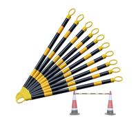 Barra conica retrattile in plastica industriale in PVC | Multicolor 1/2/5/6/8/10/12/16/20 pezzi: Controllo temporaneo della folla nei parcheggi(Yellow1 and Black1,10pcs)