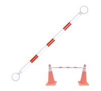 Barra conica retrattile in plastica industriale in PVC | Multicolor 1/2/5/6/8/10/12/16/20 pezzi: Controllo temporaneo della folla nei parcheggi(Red and White,1pc)