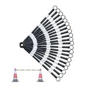 Barra conica retrattile in plastica industriale in PVC | Multicolor 1/2/5/6/8/10/12/16/20 pezzi: Controllo temporaneo della folla nei parcheggi(Black and White,20pcs)