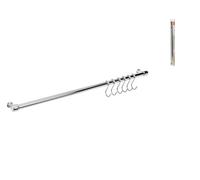 Barra cromata da 6 ganci di cm 60