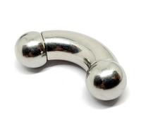 Barra curva 00 g (10 mm) Prince Albert grande calibro 12 mm sfera piercing pe...