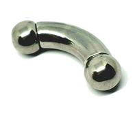 Barra curva 0g (8mm) Prince Albert Large Gauge 10mm Ball Heavy Piercing 35mm