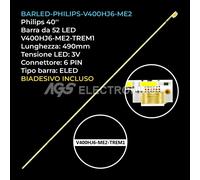 BARRA DA 52 LED TV PHILIPS V400HJ6-ME2-TREM1 40PFL5449 SHARP LCD40V3A
