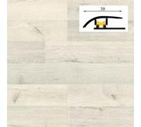 Barra da 90cm di PROFILO GIUNTO in Alluminio Gamma Laminati - Piatto o a discesa (base+coperchio) - ALIZE - DISCESA