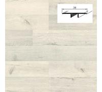 Barra da 90cm di PROFILO GIUNTO in Alluminio Gamma Laminati - Piatto o a discesa (base+coperchio) - ALIZE - PIATTO