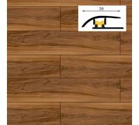 Barra da 90cm di PROFILO GIUNTO in Alluminio Gamma Laminati - Piatto o a discesa (base+coperchio) - ASTANA - DISCESA