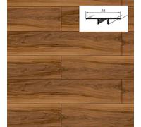 Barra da 90cm di PROFILO GIUNTO in Alluminio Gamma Laminati - Piatto o a discesa (base+coperchio) - ASTANA - PIATTO