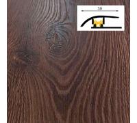Barra da 90cm di PROFILO GIUNTO in Alluminio Gamma Laminati - Piatto o a discesa (base+coperchio) - CUBA - DISCESA