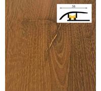 Barra da 90cm di PROFILO GIUNTO in Alluminio Gamma Laminati - Piatto o a discesa (base+coperchio) - GOLDENGATE - DISCESA