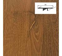 Barra da 90cm di PROFILO GIUNTO in Alluminio Gamma Laminati - Piatto o a discesa (base+coperchio) - GOLDENGATE - PIATTO