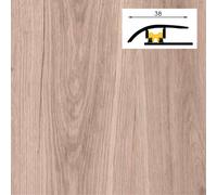 Barra da 90cm di PROFILO GIUNTO in Alluminio Gamma Laminati - Piatto o a discesa (base+coperchio) - KARAYEL - DISCESA
