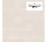 Barra da 90cm di PROFILO GIUNTO in Alluminio Gamma Laminati - Piatto o a discesa (base+coperchio) - LODOS - PIATTO