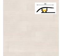 Barra da 90cm di PROFILO GIUNTO in Alluminio Gamma Laminati - Piatto o a discesa (base+coperchio) - LODOS - DISCESA
