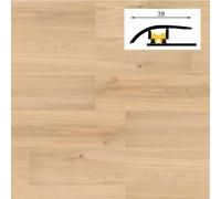 Barra da 90cm di PROFILO GIUNTO in Alluminio Gamma Laminati - Piatto o a discesa (base+coperchio) - SAMYELI - DISCESA