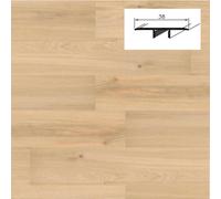 Barra da 90cm di PROFILO GIUNTO in Alluminio Gamma Laminati - Piatto o a discesa (base+coperchio) - SAMYELI - PIATTO