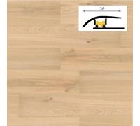 Barra da 90cm di PROFILO GIUNTO in Alluminio Gamma Laminati - Piatto o a discesa (base+coperchio) SAMYELI - DISCESA