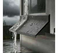 Barra D'acqua For Davanzale Della Finestra, Ferma Perdite E Spifferi Della Finestra Guarnizione In Gomma Flessibile Spellatura Impermeabile E Antipioggia Facile(W-4.5cm,L-200cm/78.7in/6.6ft)