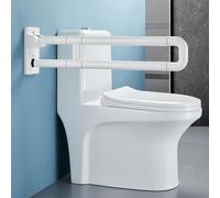 Barra Dappoggio Pieghevole per WC 70CM, Maniglia in Acciaio Inossidabile Maniglione Bagno Disabili Maniglia di Sicurezza per Doccia Maniglione di Sostegno Maniglioni per Anziani Bianco 70cm/27.5in