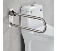 Barra Dappoggio Pieghevole per WC 75CM, Maniglia in Acciaio Inossidabile Maniglione Bagno Disabili Maniglia di Sicurezza per Doccia Maniglione di Sostegno Maniglioni per Anziani Bianco 75cm/29.5in