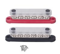 Barra del bus di distribuzione del blocco di distribuzione Terminal 300VAC 48VDC 150A di grado marino con copertura in policarbonato per auto per auto automobilistica Yacht M6