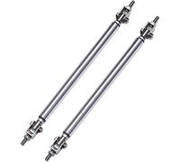 Barra Del Labbro Del Paraurti Per Auto Barra di supporto del tirante dell'asta puntone labbro dello splitter paraurti anteriore da 2 pezzi universale(10cm Silver)