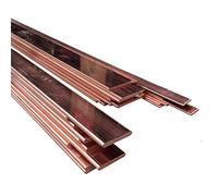 Barra di distribuzione in rame C110 5 mm x 10 mm x 51,18 pollici - Barra piatta in rame puro for applicazioni elettriche e architettoniche(L: 11.02 in/280mm)