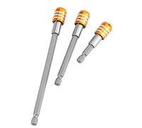 Barra di Estensione del Portapunte 3 Pezzi per Punte per Cacciavite Elettrico con Codolo Esagonale 1/4. (trio giallo)