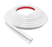 Barra di gocciolamento in PVC nero a forma di J per tettuccio del camper, con supporto sicuro per evitare perdite (bianco)