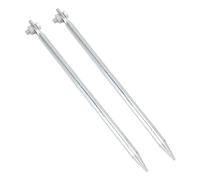 Barra di messa a terra da 2 pezzi, barra di messa a terra portatile in ferro placcato rame da 12 x 300 mm con connessione filettata per antenna per recinto elettrico e