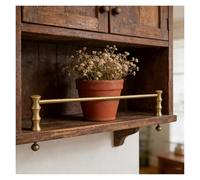 Barra di protezione decorativa per mensole, asta di barriera in ottone personalizzabile per prevenire la caduta, confezione da 12 tubi divisori rotondi, 46 cm per una maggiore sicurezza