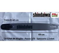 BARRA DI RICAMBIO ORIGINALE SHINDAIWA 60CM PER MOTOSEGA ORIGINALE SUGIHARA