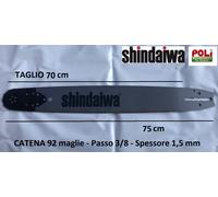 BARRA DI RICAMBIO ORIGINALE SHINDAIWA 70CM PER MOTOSEGA ORIGINALE SUGIHARA