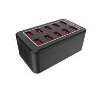 Barra di ricarica da 50 w-10-porto multi-USB con cavo di estensione da 1,5 metri, stazione di ricarica rapida universale compatibile | Organizzatore di elettricità per scrivania, dormitorio, comodino,