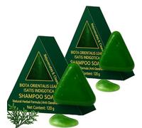Barra di shampoo triangolo naturale, acqua naturale di riso glutinoso acqua solida, calmante e rafforza i capelli, delicati su capelli e cuoio capelluto (2pcs)