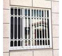 Barra di sicurezza bianca per finestra, a prova di ladro e anticaduta, regolabile, per finestre e porte, 60 x 60 cm, migliora la sicurezza della tua casa