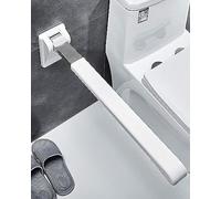 Barra di sicurezza per bagno in acciaio inox, regolabile, pieghevole, per anziani e disabili, corrimano di supporto sicuro per WC e doccia