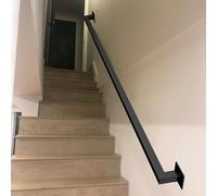 Barra di sicurezza per scale in ferro nero, 91 cm, per uso interno ed esterno, perfetta per scale, terrazze, loft, portici e maniglioni