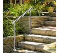 Barra di sicurezza regolabile in acciaio inox per 1-4 gradini - ringhiera per scale esterne, maniglione di sicurezza, per giardino, ingresso casa, patio, durevole e resistente alle intemperie